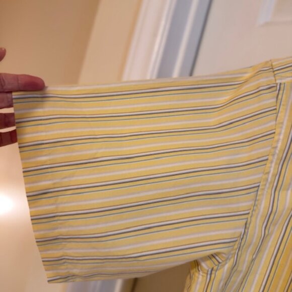 Izod Men's Vintage Plaid Button-Down Shirt Yellow Sz L - Picture 5 of 7